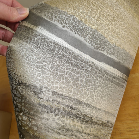Customer's wallpaper used to create matching placemats and coasters by The Furniture Bureau.