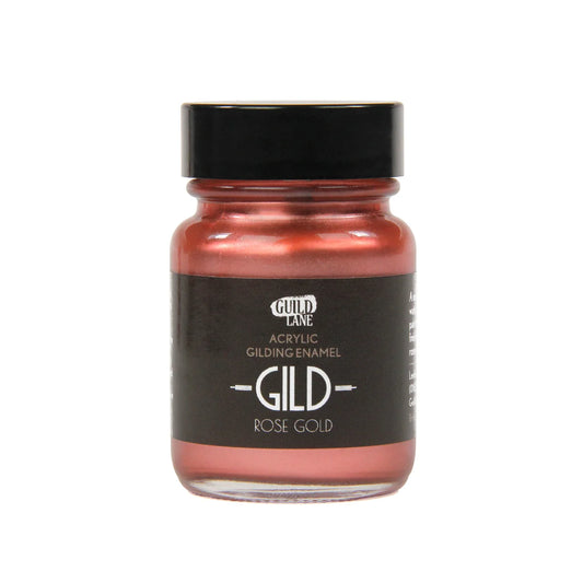 Guild Lane GILD Originals Rose Gold metallic enamel paint for furniture, crafts and decorative interior projects.